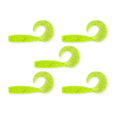 Nevis Twister 7,5cm 5db/cs fluo zöld flitter horgászkiegészítő