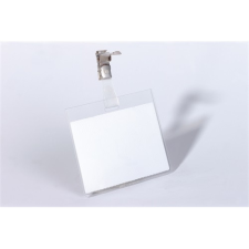 Névkitűző Durable 90x60 mm forgatható fémcsipesszel fekvő névkitűző