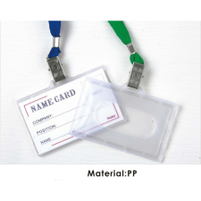  Névkitűző nyakpánttal 92x59 mm kemény műanyag darabár! névkitűző