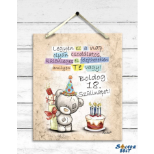 Nevlini Dekor falikép, Boldog szülinapot, évszámok grafika, keretezett kép