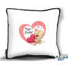 Nevlini Kicsi díszpárna, pöttyös szívbe maci, szerelmes ajándék