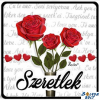Nevlini Szerelmes hűtőmágnes, szeretlek, rózsák