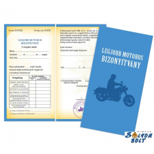 Nevlini Vicces bizonyítvány, Legjobb motoros ajándéktárgy