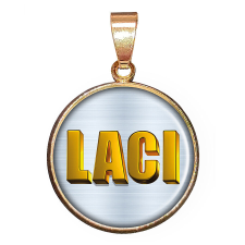  Névvel feliratozott medál lánccal, választható láncra vagy kulcstartóra nyaklánc