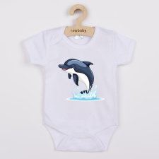 NEW BABY Baba body nyomtatással New Baby Dolphin- rövid ujjú kombidressz, body