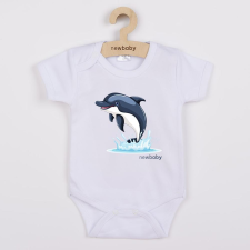 NEW BABY Baba body nyomtatással New Baby Dolphin- rövid ujjú kombidressz, body