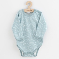 NEW BABY Baba body teljes hosszában patentos New Baby Classic II dino menta kombidressz, body