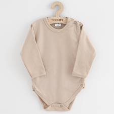 NEW BABY Baba body teljes hosszában patentos New Baby Classic II világos bézs kombidressz, body