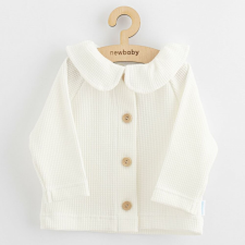 NEW BABY Baba kabátka gombokkal New Baby Luxury clothing Laura fehér babakabát, overál, bundazsák