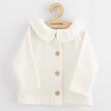 NEW BABY Baba kabátka gombokkal New Baby Luxury clothing Laura fehér babakabát, overál, bundazsák