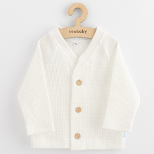 NEW BABY Baba kabátka gombokkal New Baby Luxury clothing Oliver fehér babakabát, overál, bundazsák