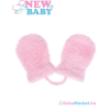 NEW BABY Baba kesztyű - New Baby kötéllel világos rózsaszín - 62 (3-6 hó)
