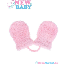NEW BABY Baba kesztyű - New Baby kötéllel világos rózsaszín - 62 (3-6 hó) baba kesztyű