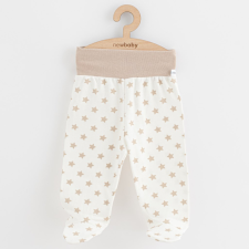 NEW BABY Baba lábfejes nadrág New Baby Classic II csillagokkal bézs babanadrág