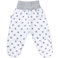 NEW BABY Baba lábfejes nadrág New Baby Classic II szürke csillagokkal 12-18 hó (86 cm)