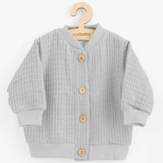 NEW BABY Baba muszlin kabátka New Baby Comfort clothes zsálya szürke