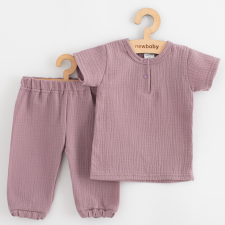 NEW BABY Baba muszlin szett póló és nadrág New Baby lavender gyerek ruha szett