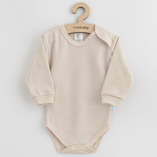 NEW BABY Baba pamut body New Baby bézs kombidressz, body