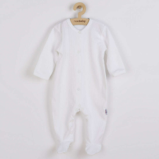 NEW BABY Baba pamut kezeslábas New Baby Practical fehér fiú babakabát, overál, bundazsák