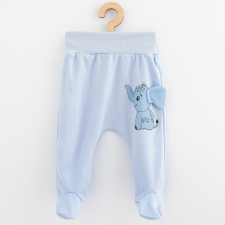 NEW BABY Baba pamut lábfejes nadrág New Baby Happy Elephant blue rugdalózó