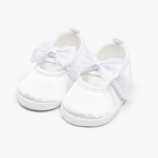 NEW BABY Baba szatén balettcipők New Baby fehér 6-12 h gyerek cipő