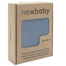 NEW BABY Bambusz kötött takaró New Baby 100x80 cm blue babaágynemű, babapléd