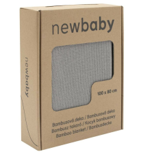 NEW BABY Bambusz kötött takaró New Baby 100x80 cm grey babaágynemű, babapléd