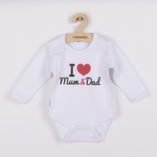 NEW BABY Body nyomott mintával New Baby I Love Mum and Dad kombidressz, body