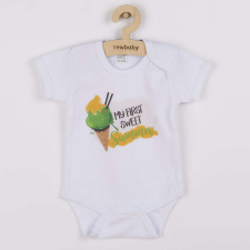 NEW BABY Body nyomtatással New Baby MY FIRST SWEET Summer zöld, vel. 50 kombidressz, body