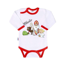 NEW BABY Body nyomtatott mintával New Baby Mikulás 12-18 hó (86 cm) kombidressz, body
