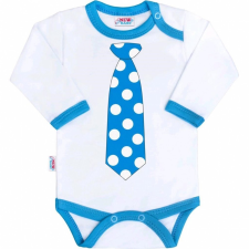 NEW BABY Body nyomtatott mintával New Baby türkiz nyakkendővel kombidressz, body