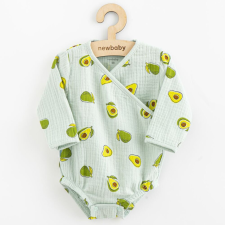 NEW BABY Csecsemő muszlin patentos body New Baby Avocado kombidressz, body