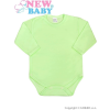 NEW BABY Csecsemő teljes hosszba patentos body New Baby Classic zöld