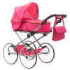 NEW BABY Gyermek Retro babakocsi babáknak 2az1-ben New Baby Anetka rózsaszín pöttyös