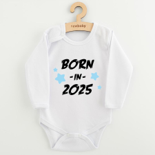 NEW BABY Gyermekek body nyomtatással New Baby BORN IN 2025 blue kombidressz, body