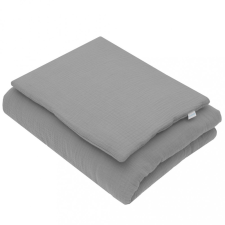 NEW BABY Muszlin ágynemű szett töltettel New Baby 80x70 cm szürke babaágynemű, babapléd