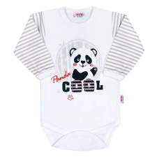 NEW BABY | New Baby Panda | Baba hosszú ujjú body New Baby Panda | Szürke | 68 (4-6 h) kombidressz, body