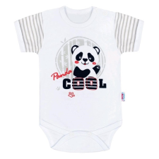 NEW BABY | New Baby Panda | Baba rövid ujjú body New Baby Panda | Szürke | 74 (6-9 h) kombidressz, body