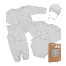NEW BABY | New Baby Sweet Bear | Baba együttes New Baby Sweet Bear szürke | Szürke | 56 (0-3 h)