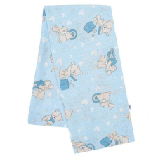 NEW BABY Pamut pelenka nyomtatott mintával New Baby kék maci és szívecske mosható pelenka