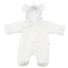NEW BABY Téli kezeslábas kapucnival és fülekkel New Baby Pumi cream