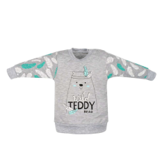 NEW BABY Wild Teddy szürke baba pulóver