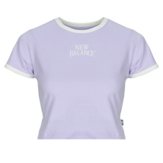 New Balance Rövid ujjú pólók LINEAR HERITAGE RINGER TSHIRT Lila EU M