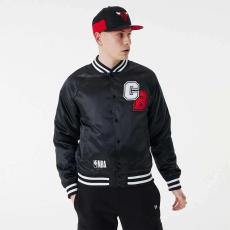New Era chicago bulls team logo satin bomber kabát férfi fekete l