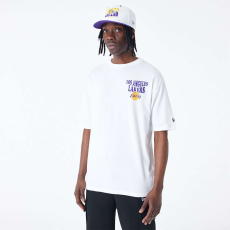 New Era nba script la lakers oversized póló unisex fehér xl