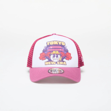 New Era Tokyo Graphic Print E-frame Trucker hálós sapka Unisex Piros ONE