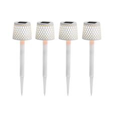 NEW Garden Gretita Napelemes leszúrható kerti lámpa - Fehér (4db) (LUMGRT039BXSLNW) kültéri világítás