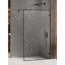 New Trendy Avexa Black zuhanykabin fal walk-in 60 cm fekete félfényes/átlátszó üveg EXK-2656 kád, zuhanykabin
