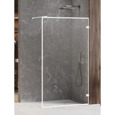 New Trendy Avexa White zuhanykabin fal walk-in 100 cm fehér matt üveg/átlátszó üveg EXK-3005 kád, zuhanykabin