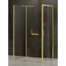 New Trendy Prime Light Gold zuhanykabin 120x100 cm négyszögletes arany fényes/átlátszó üveg K-1179 kád, zuhanykabin